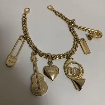 모스키노 MOSCHINO 액세서리 참 하트 악기 골드