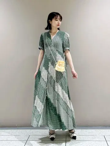 릴리 브라운 레이온 프린트 원피스