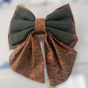 ETRO 페이즐리 무늬 큰 리본 머리핀 헤어 액세서리 사이즈 빅