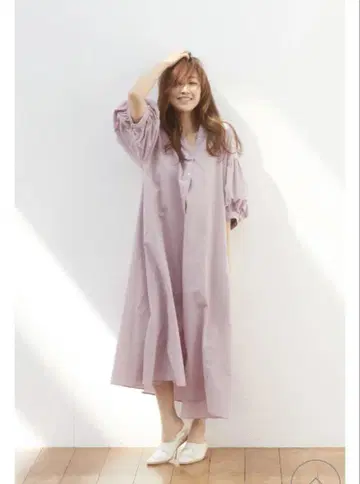 SNIDEL HOME*핑크 코튼 롱 원피스 카미사키 메구미 씨 콜라보