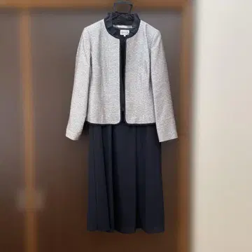 그레이 및 네이비 자켓 드레스 세트