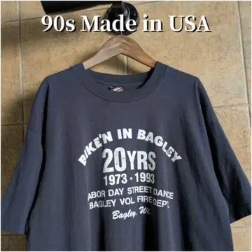 90s USA 제작 페이드 BIKE'N IN BAGLEY 티셔츠