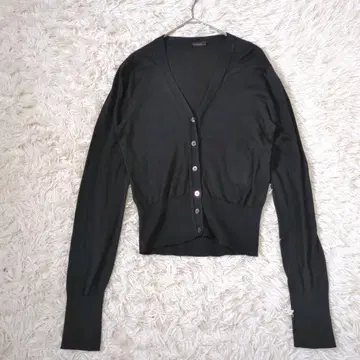 크루치아니 가디건 코튼 이탈리아제 블랙 긴팔 얇은 소재 겉옷