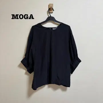 새상품급 모가 MOGA 코튼 린넨 블라우스 벌룬 슬리브