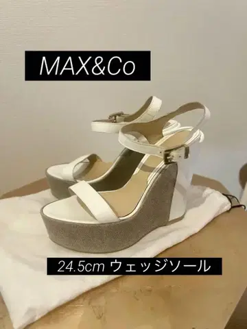 화이트 웨지솔 샌들 MAX&co 24.5cm