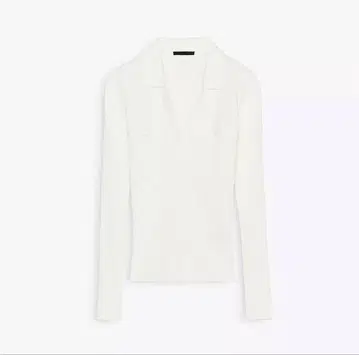 컨디션 최상 ZARA(자라) 화이트 리브 니트 셔츠 상의 티셔츠