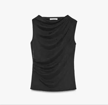 미사용 새상품 ZARA(자라) 블랙 슬리브리스 티셔츠