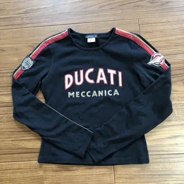 DUCATI 두카티 클래식 엠블럼 긴팔 T셔츠 블랙
