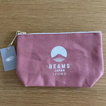 BEAMS x 이즈모 로고 파우치 (소) PINK