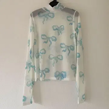 BLUE RIBBON SEE-THROUGH TOPS (HIGH NECK)