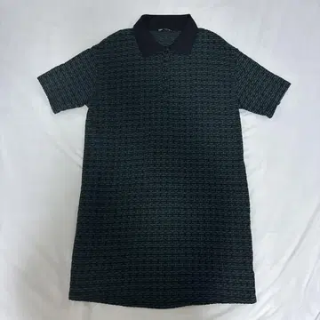 ZARA 다크 그린 반팔 폴로 드레스