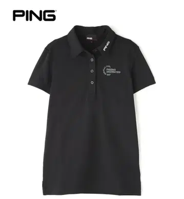 미사용 새상품 PING (핑) 로고 피케 셔츠 S 블랙