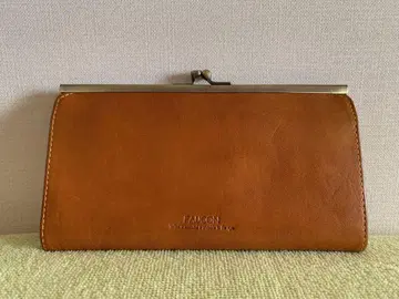 FAUCON 가죽 가마구치 장지갑 브라운