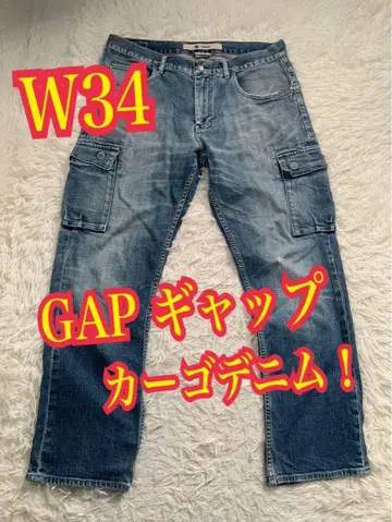 GAP 갭 카고 데님 청바지 인디고 W34