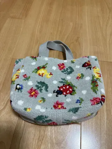 FELIER 꽃무늬 그레이 핸드백