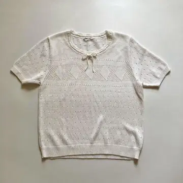 vintage 시스루 짜임 썸머 니트 스웨터 화이트 80s 90s