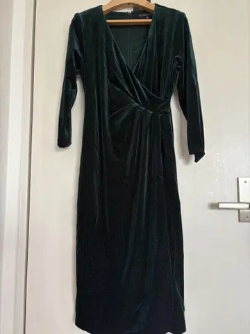 Brooks Brothers 다크 그린 7부 소매 드레스 사이즈 2