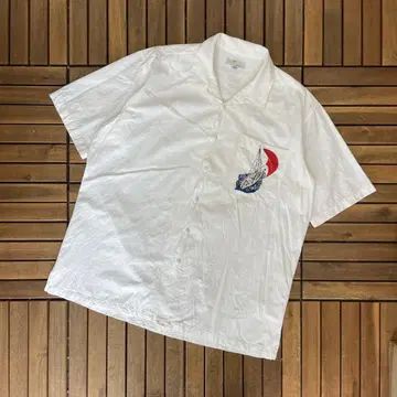 Aquascutum 아쿠아스큐텀 오픈 카라 반팔 셔츠