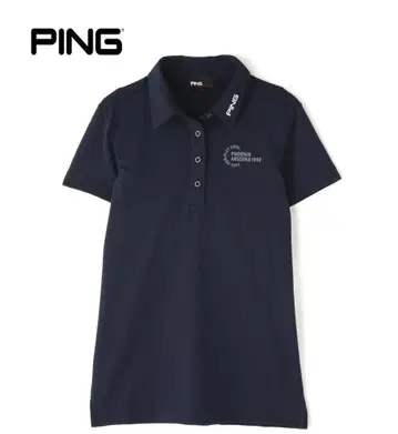 미사용 새상품 PING (핑) 로고 피케 셔츠 S 네이비