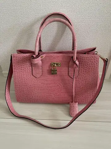 사만다 타바사 Samantha Thavasa 핑크 크로커다일풍 백