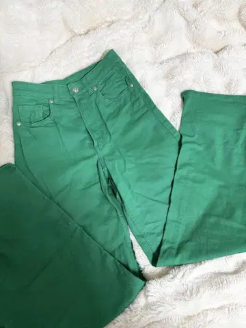 H&M 와이드 팬츠 그린