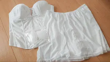 브라이덜 이너 세트 뷔스티에 D80 / 플레어 팬츠 L