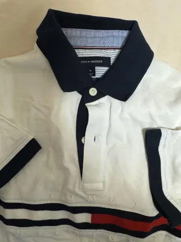 Tommy Hilfiger 반팔 폴로 셔츠 화이트/네이비