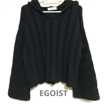 EGOIST 후드 니트 숏 기장 에고이스트