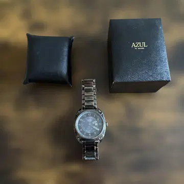 AZUL by moussy 실버 아날로그 손목시계
