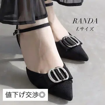 RANDA 란다 비쥬 파츠 스트랩 펌프스 블랙
