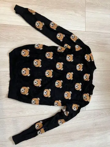 MOSCHINO 곰 무늬 긴팔 스웨터
