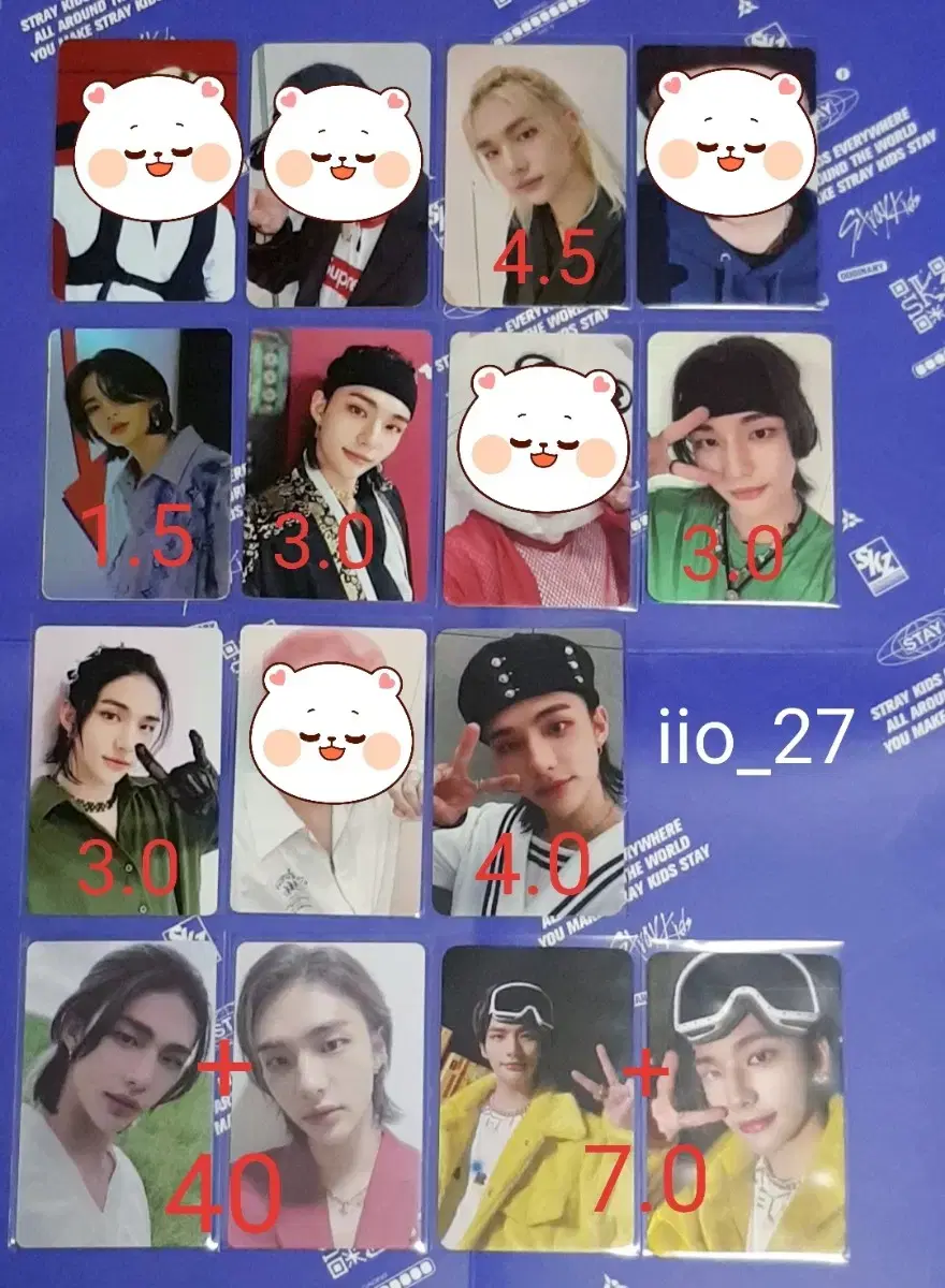 Stray Kids unreleased photocard Bang Chan Lee Know Changbin Hyunjin Han Seungmin