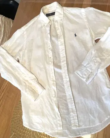 Ralph Lauren 화이트 린넨 셔츠 XS