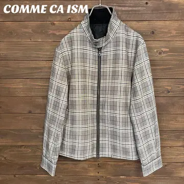 [ 컴사 이즘 ] COMME CA ISM 체크 무늬 집업 자켓