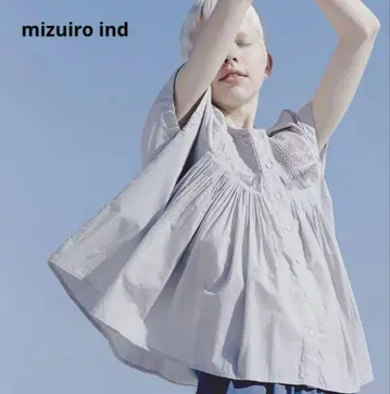 mizuiro ind 미즈이로 인드 핀턱 셔츠 프렌치 슬리브