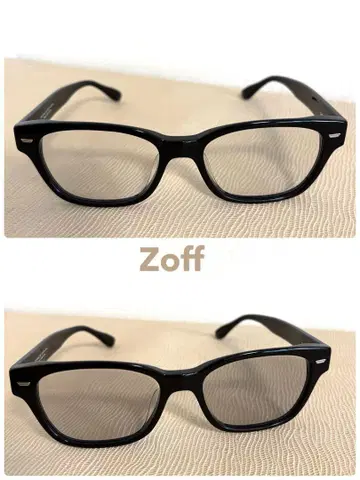 [ Zoff ] 조광 렌즈 블랙 웰링턴 스타일 안경