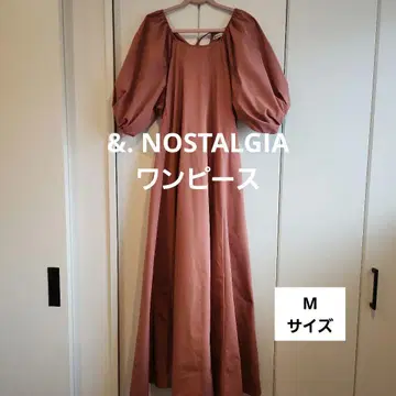 &. NOSTALGIA 볼륨 소매 원피스