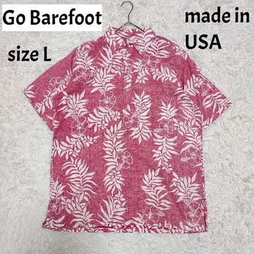 Go Barefoot 풀오버 알로하 셔츠 USA 제작