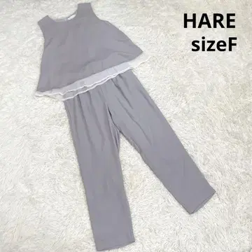 [ HARE 하레 ] 팬츠 셋업 슬리브리스 샤베트 그레이 F 사이즈