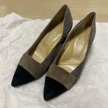 브라운/블랙 스웨이드 하이힐 23.5cm