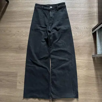 ZARA 마린 스트레이트 데님 블랙 36