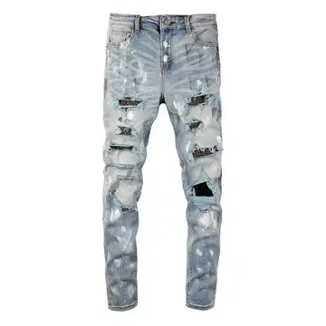 slime fit demim 블루