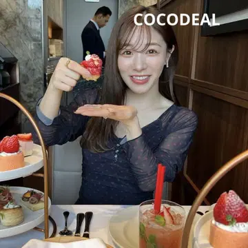 [ COCODEAL ] 도트/플라워 튤 개더 원피스