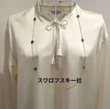 Swarovski 롱 목걸이 골드