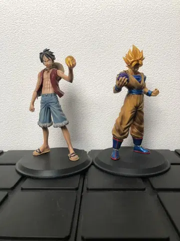 원피스 드래곤볼 콜라보 피규어 손오공 루피