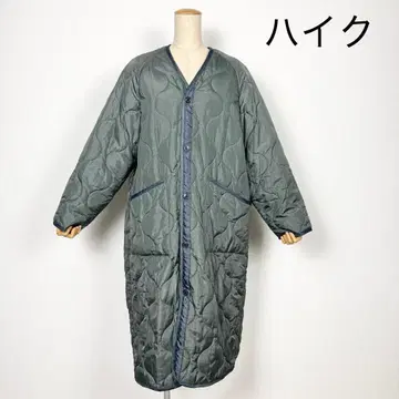 하이크 퀼팅 라이너 코트 카키 롱 코트 사이즈 2