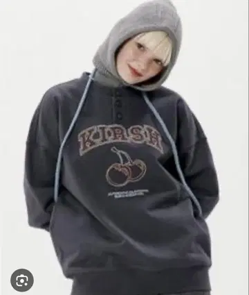 kirsh 로고 맨투맨 한국 키르시 체리