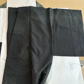 미사용 점무늬 코몬 기모노 실 부착