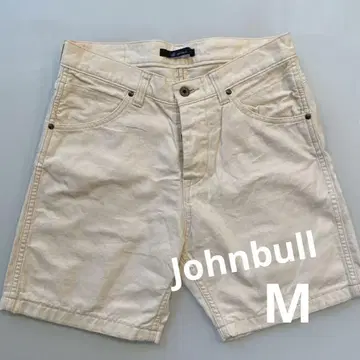 Johnbull, 화이트, 흰색, 데님, 숏팬츠, 사이즈 M,
