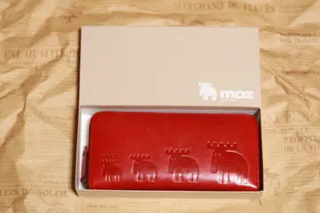 moz 엠보싱 가죽 장지갑 레드